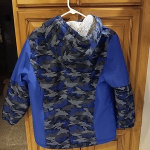 Boys winter coat , Size 10-12 , blue and grey. Excellent condition